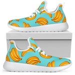 Blue Banana Pattern Print Mesh Knit Shoes GearFrost