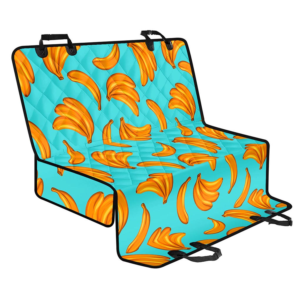 Blue Banana Pattern Print Pet Car Back Seat Cover