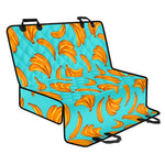 Blue Banana Pattern Print Pet Car Back Seat Cover