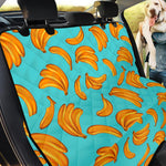 Blue Banana Pattern Print Pet Car Back Seat Cover