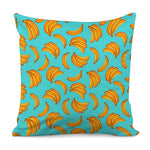 Blue Banana Pattern Print Pillow Cover
