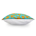 Blue Banana Pattern Print Pillow Cover