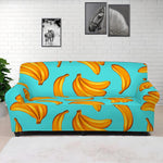 Blue Banana Pattern Print Sofa Cover