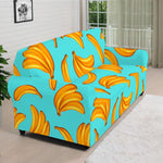 Blue Banana Pattern Print Sofa Cover