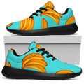 Blue Banana Pattern Print Walking Shoes