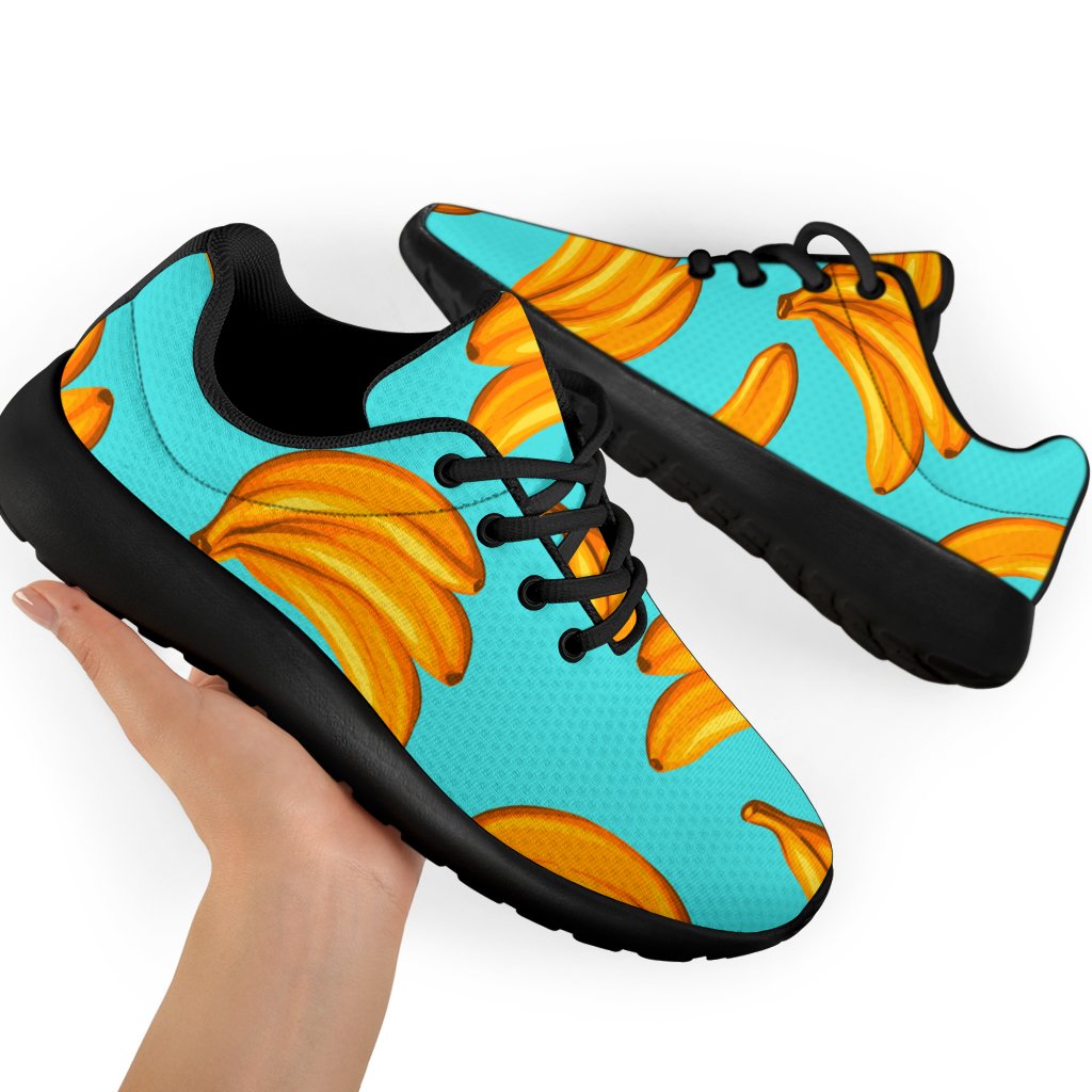 Blue Banana Pattern Print Sport Shoes GearFrost