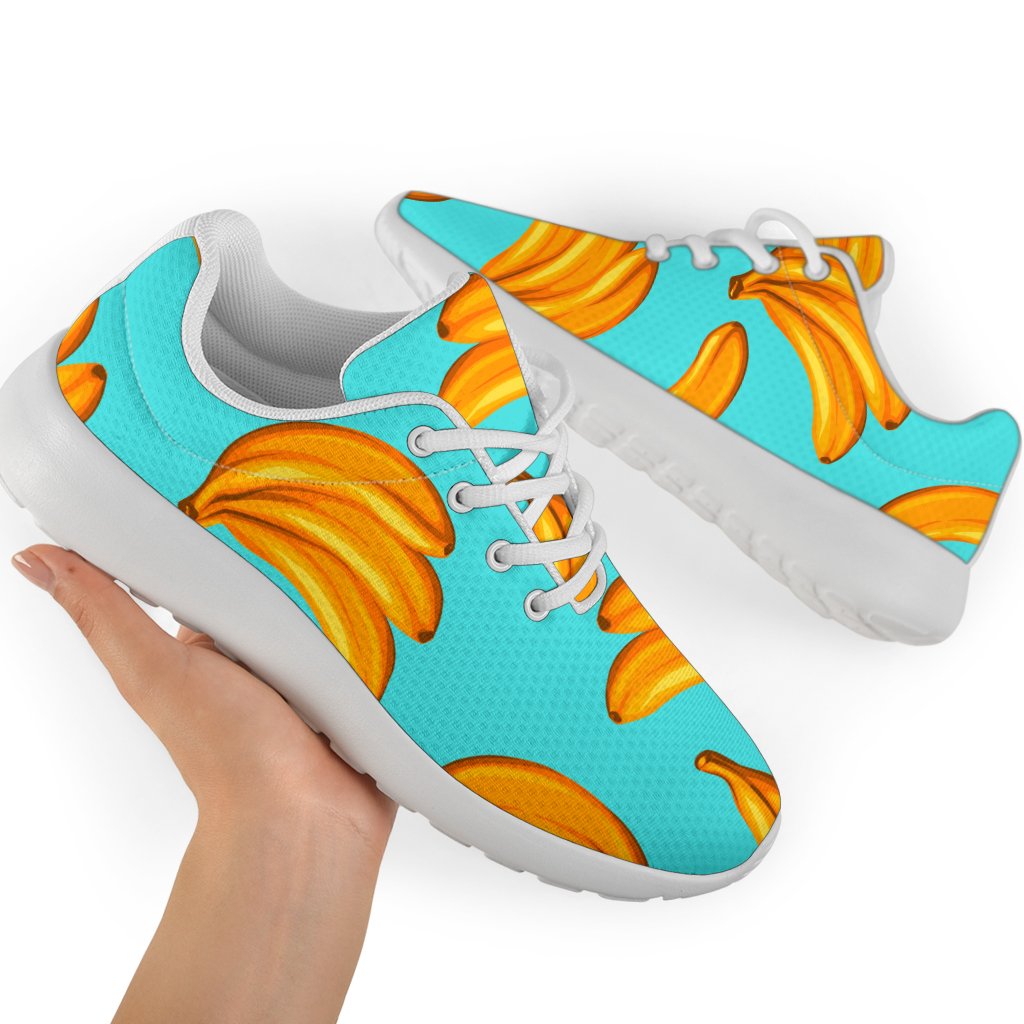 Blue Banana Pattern Print Sport Shoes GearFrost