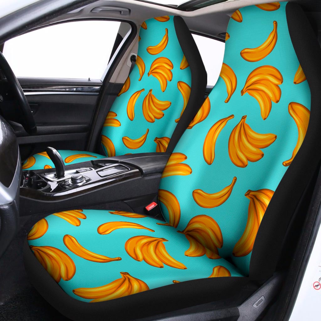 Blue Banana Pattern Print Universal Fit Car Seat Covers
