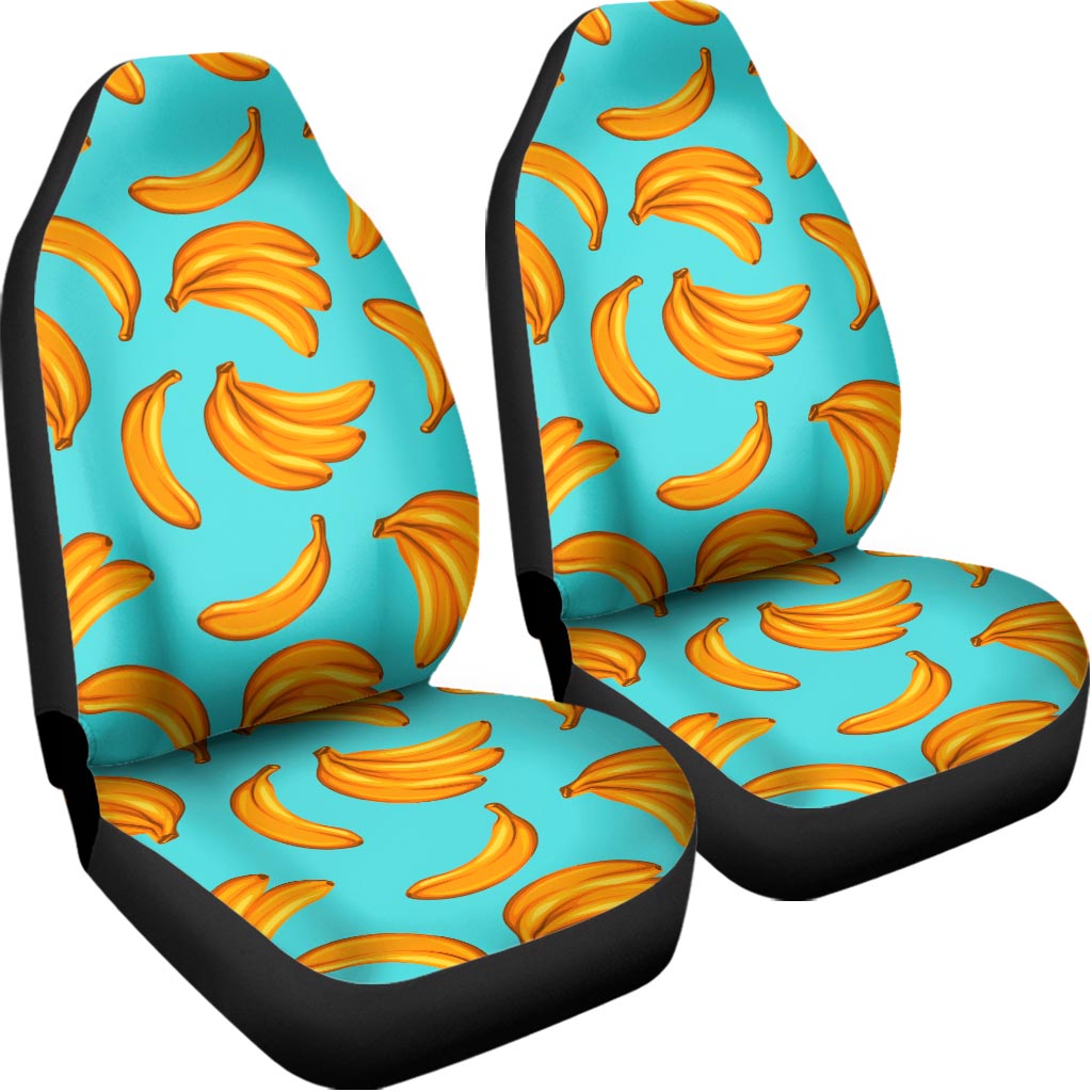 Blue Banana Pattern Print Universal Fit Car Seat Covers