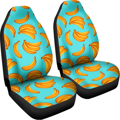 Blue Banana Pattern Print Universal Fit Car Seat Covers