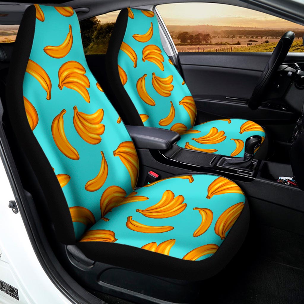 Blue Banana Pattern Print Universal Fit Car Seat Covers