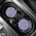 Blue Baseball Pattern Print Car Coasters