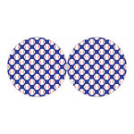 Blue Baseball Pattern Print Car Coasters