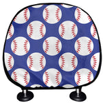 Blue Baseball Pattern Print Car Headrest Covers