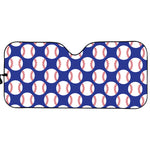 Blue Baseball Pattern Print Car Sun Shade