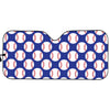 Blue Baseball Pattern Print Car Sun Shade