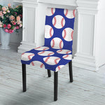 Blue Baseball Pattern Print Dining Chair Slipcover