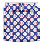 Blue Baseball Pattern Print Duvet Cover Bedding Set