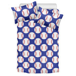 Blue Baseball Pattern Print Duvet Cover Bedding Set