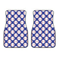 Blue Baseball Pattern Print Front Car Floor Mats