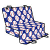 Blue Baseball Pattern Print Pet Car Back Seat Cover