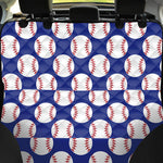 Blue Baseball Pattern Print Pet Car Back Seat Cover