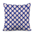 Blue Baseball Pattern Print Pillow Cover