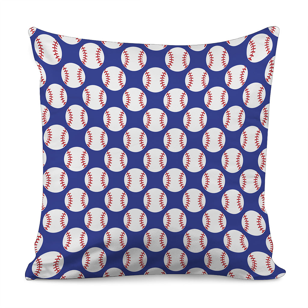 Blue Baseball Pattern Print Pillow Cover