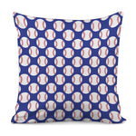 Blue Baseball Pattern Print Pillow Cover