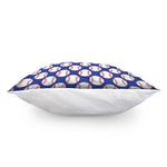 Blue Baseball Pattern Print Pillow Cover
