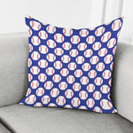 Blue Baseball Pattern Print Pillow Cover