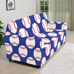 Blue Baseball Pattern Print Sofa Cover