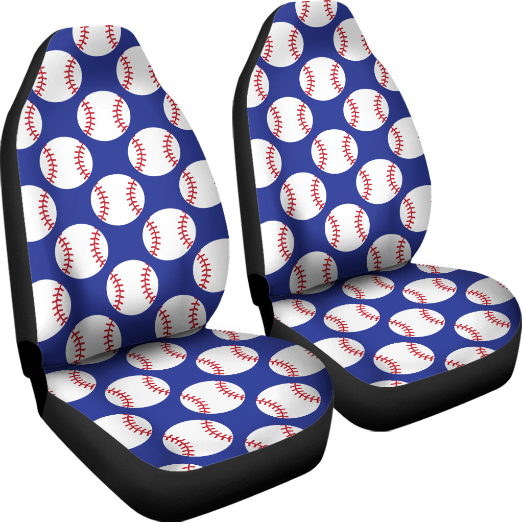 Blue Baseball Pattern Print Universal Fit Car Seat Covers