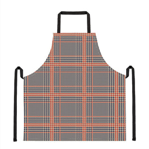 Blue Beige And Orange Glen Plaid Print Apron