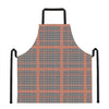 Blue Beige And Orange Glen Plaid Print Apron