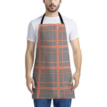 Blue Beige And Orange Glen Plaid Print Apron