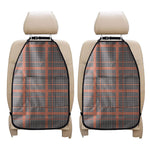 Blue Beige And Orange Glen Plaid Print Car Seat Organizers