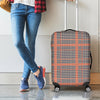 Blue Beige And Orange Glen Plaid Print Luggage Cover