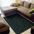 Blue Bitcoin Pattern Print Floor Mat