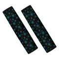 Blue Bitcoin Pattern Print Car Seat Belt Covers