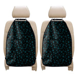 Blue Bitcoin Pattern Print Car Seat Organizers