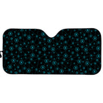 Blue Bitcoin Pattern Print Car Sun Shade