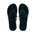 Blue Bitcoin Pattern Print Flip Flops