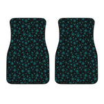 Blue Bitcoin Pattern Print Front Car Floor Mats