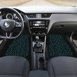 Blue Bitcoin Pattern Print Front Car Floor Mats
