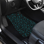 Blue Bitcoin Pattern Print Front Car Floor Mats