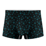Blue Bitcoin Pattern Print Men's Boxer Briefs