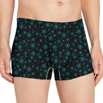 Blue Bitcoin Pattern Print Men's Boxer Briefs
