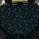 Blue Bitcoin Pattern Print Pet Car Back Seat Cover