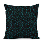 Blue Bitcoin Pattern Print Pillow Cover